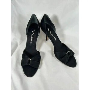 Nina Size 9.5 Satin Embellished Heels Wedding Formal Shower Bridal Guest